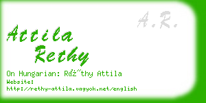 attila rethy business card